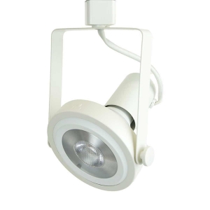PAR38 Rear Loading Gimbal Ring Track Lighting Fixture 50161 White Side View