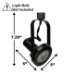 Line Voltage Track Lighting Fixture HTW-9006 - HTW-9006-BK