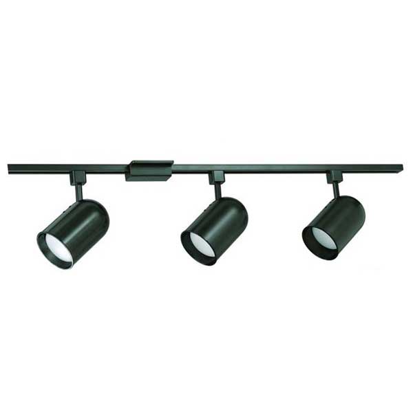 Rounded Back Line Voltage 3-Light Track Lighting Kit 500153FC - No Bulb