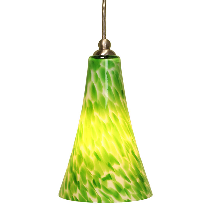 DPN-24-6-GRNP Green Colored Bell Shaped Glass Pendant Light 