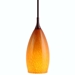 DPN-30-6-AMB Amber Colored Teardrop Shaped Glass Pendant Light 