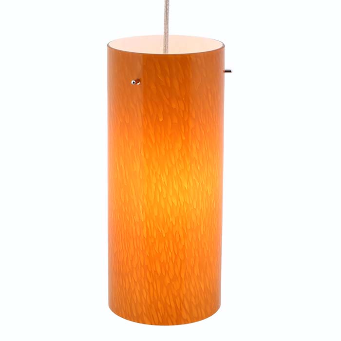 DPN-31-6-AMB Amber Colored Cylinder Shaped Glass Pendant Light 