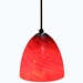 DPN-32-6-REDSP Red Colored Dome Shaped Glass Pendant Light 