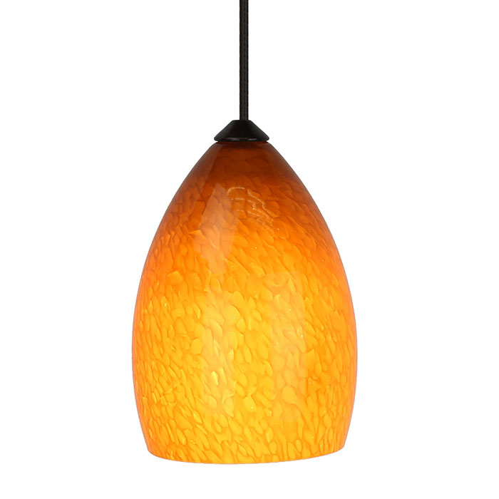 DPNL-22-6-Amber Amber Colored Dome Shaped Glass Pendant Light