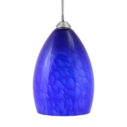 DPNL-22-6-BLUE Blue Glass Pendant Light