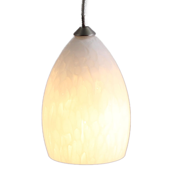 DPNL-22-6-WH White Colored Dome Shaped Glass Pendant Light