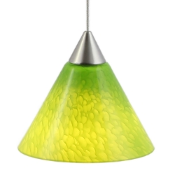 DPNL-25-6-GRN Green Colored Cone Shaped Glass Pendant Light