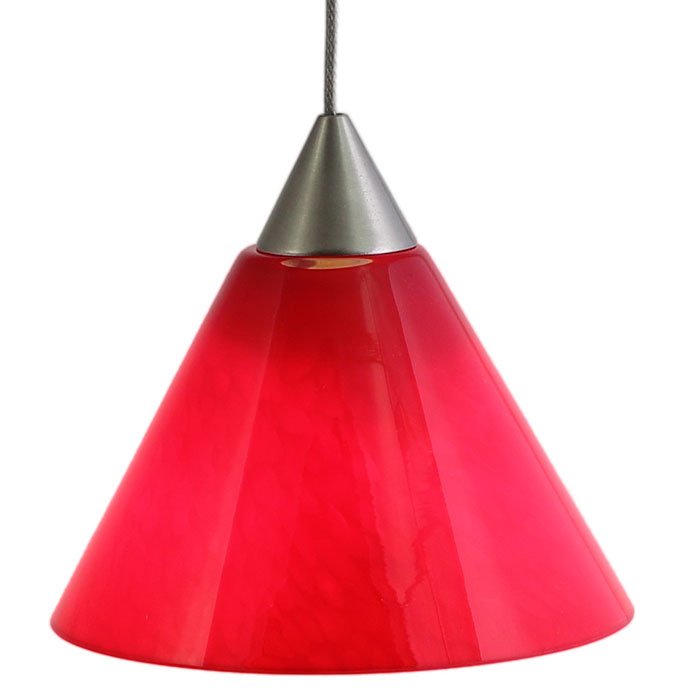 DPNL-25-6-RED Red Colored Glass Pendant Light 