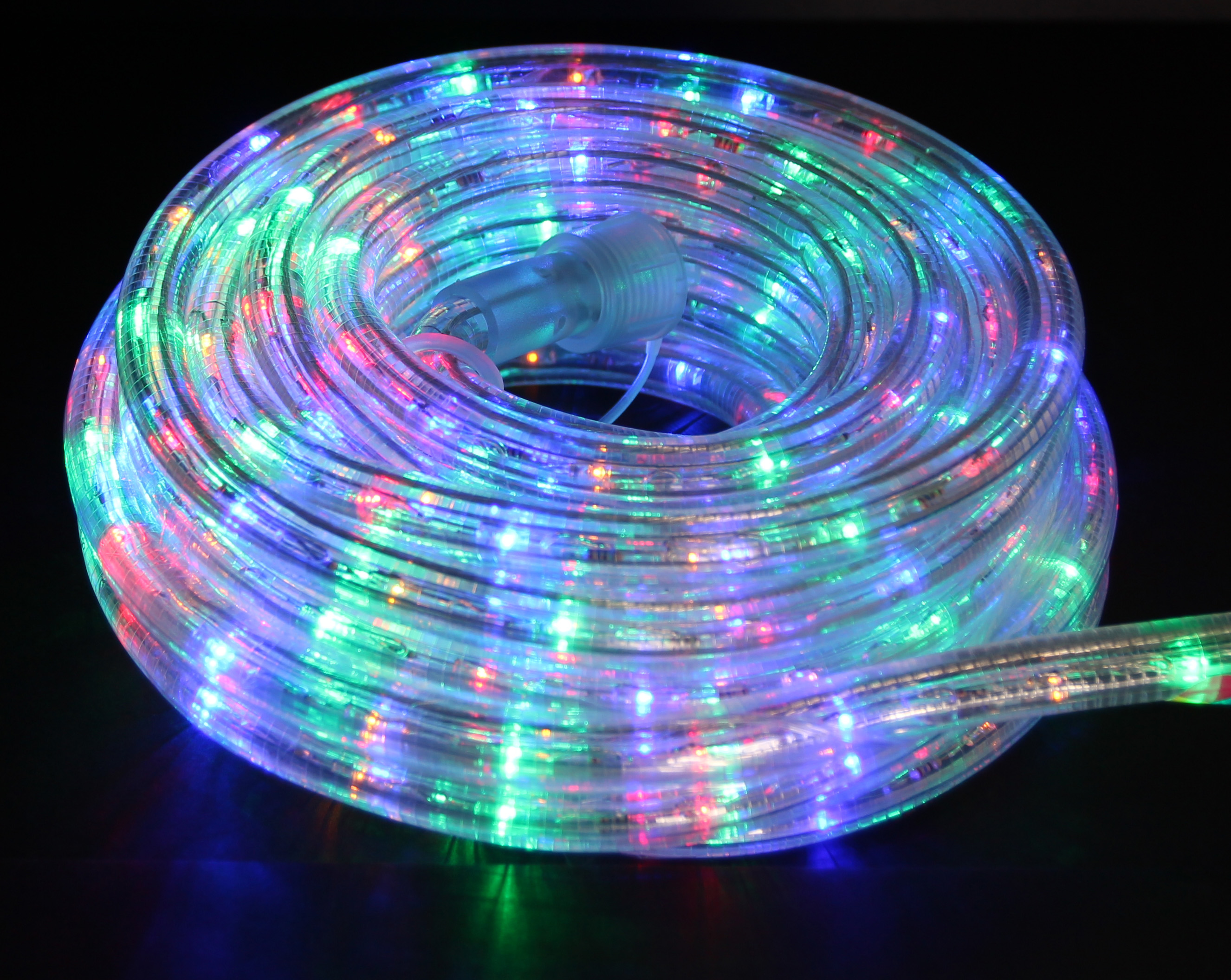 2 Indoor/Outdoor Clear Plug In 24Ft Flexible Rope Light Lighting String Lot of 