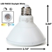 PAR30 LED Light Bulb 13W 3000K Warm White - White Finish  - LB-3001-WH-3K