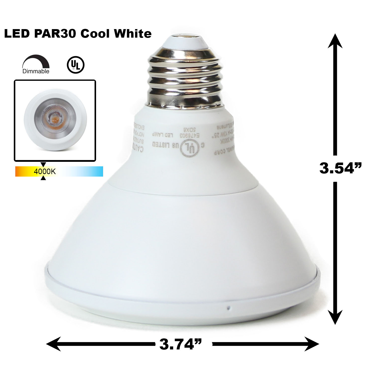 Entertainment uitspraak Warmte Buy PAR30 LED Light Bulb 13W 4000K. In Stock & Fast Ship - Direct -Lighting.com