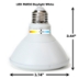 PAR30 LED Light Bulb 13W 6500K Daylight White - White Finish