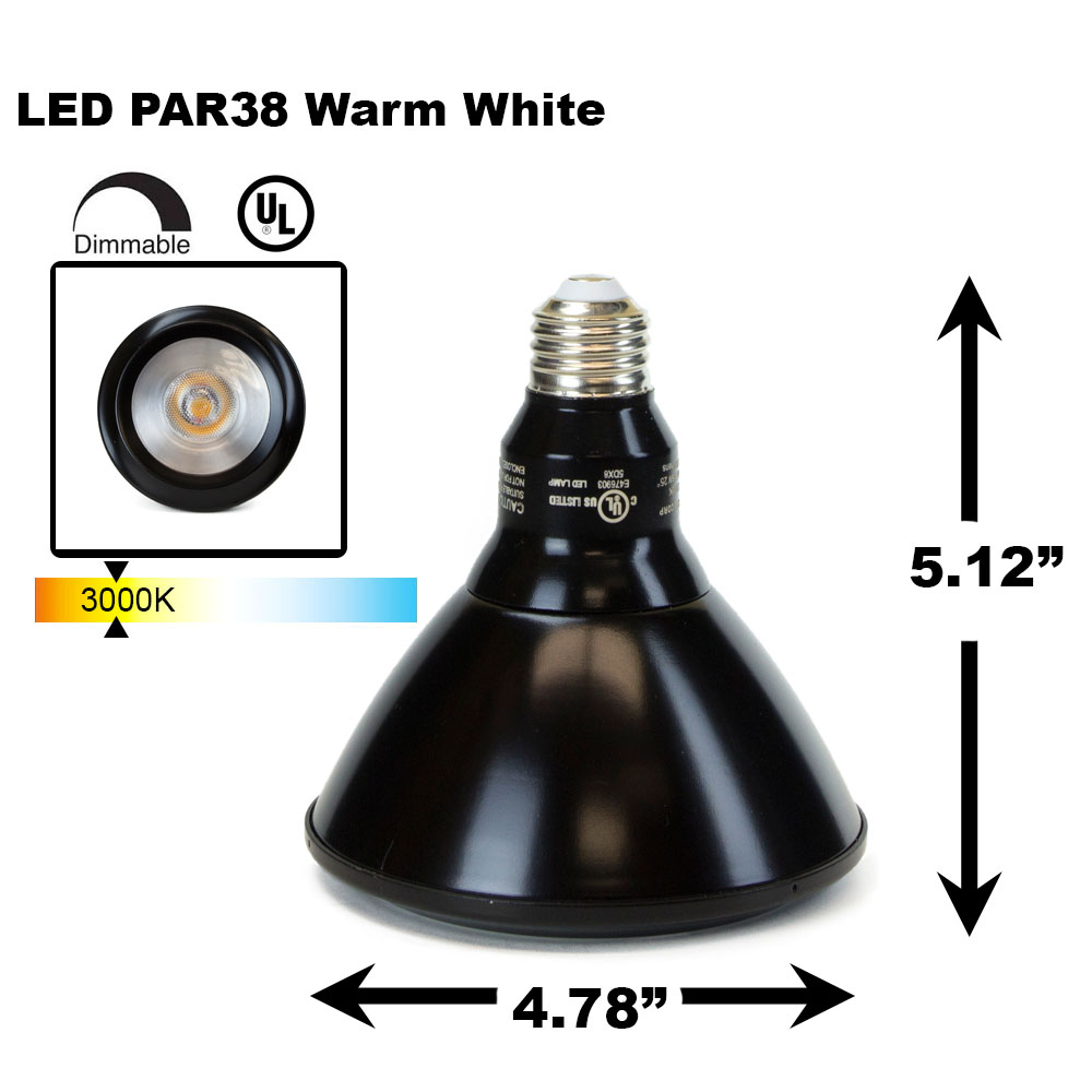 walgelijk Krimpen procent Buy PAR38 LED Light Bulb 18W 3000K. In Stock & Fast Ship -  Direct-Lighting.com
