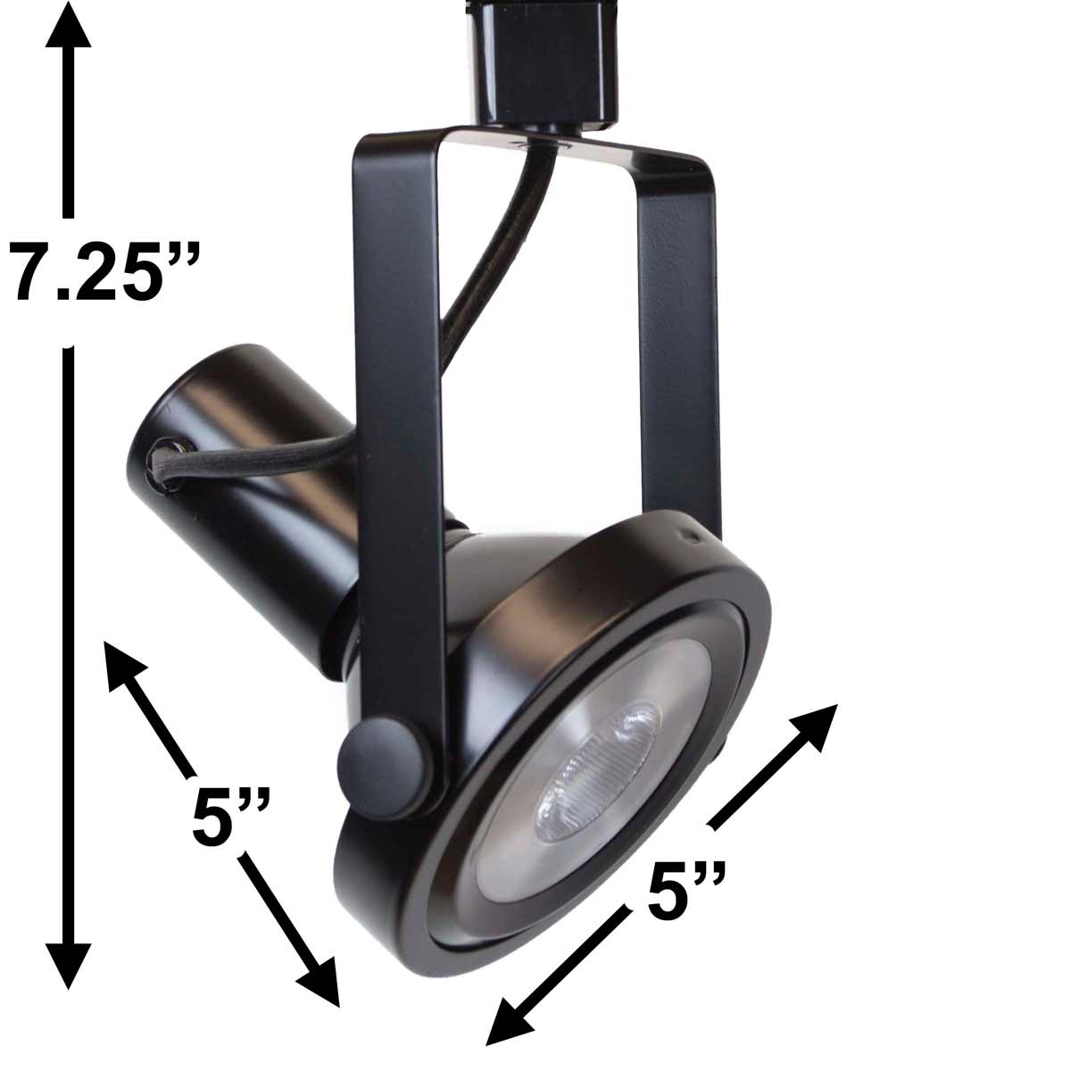 Rear Loading Gimbal Ring LED Track Lighting Fixture Black Finish PAR38 ...