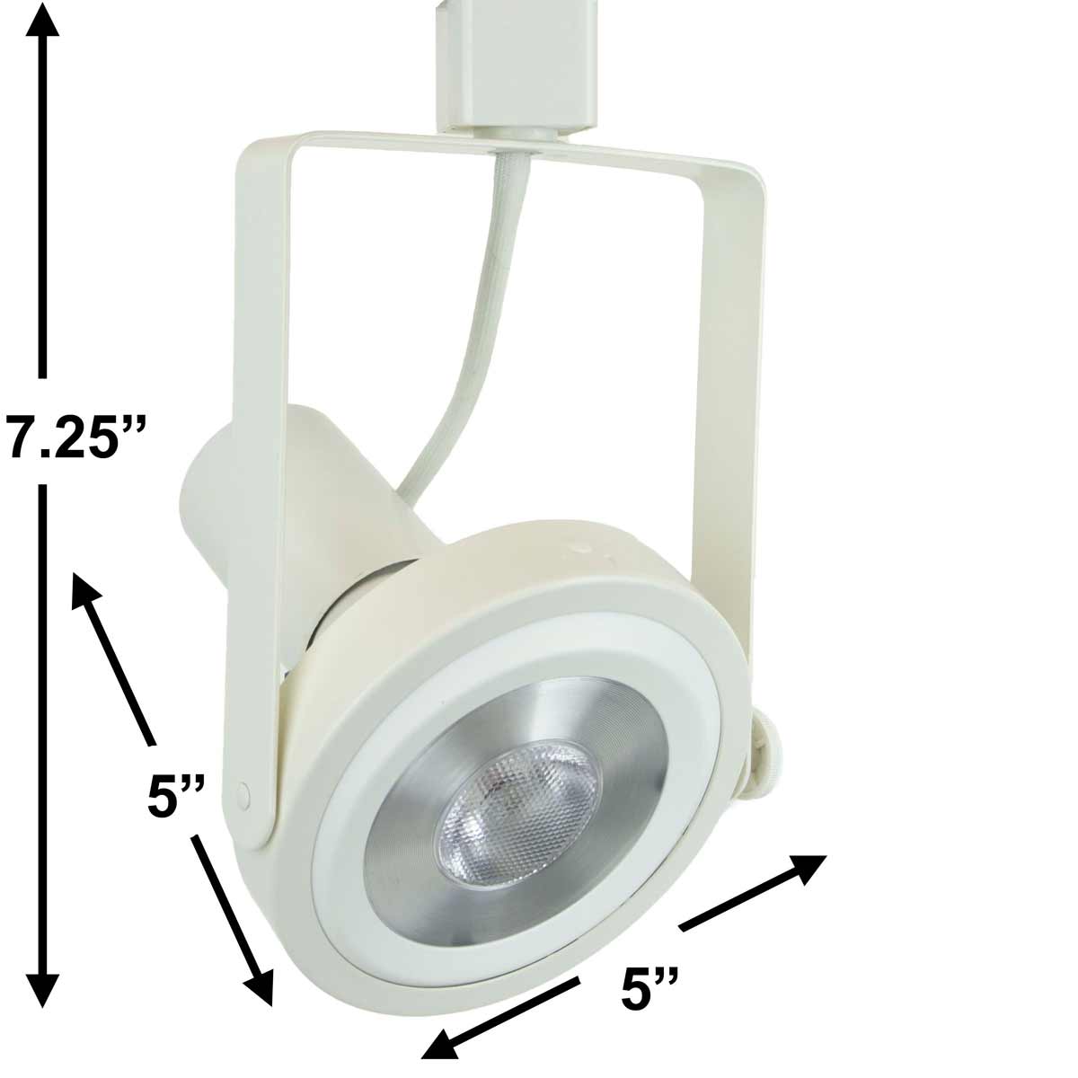 Rear Loading Gimbal Ring LED Track Lighting Fixture White Finish PAR38 ...