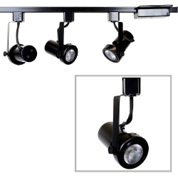 Read Loading Gimbal Ring LED Track Lighting Kit 50004-L20-4K-BK 