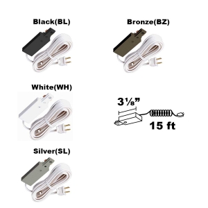 Juno Trac-Lites 2-Wire White Cord and Plug Feed, 1-Circuit, R22
