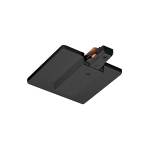 Juno Trac-Master End Feed Connector and Outlet Box Cover, 2-Circuit, TU 21 Black