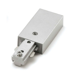 H System Single Circuit Track Lighting Live End Connector 50083 Brushed Steel Finished