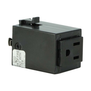 H System Track Lighting Outlet Adapter 50086 Black