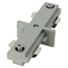 H System Single Circuit Straight Connector 50095 Brushed Steel