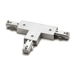 H System Single Circuit Track Lighting L-Shaped Connector 50091 Brushed Steel