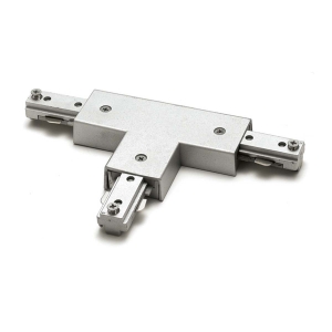 H System Single Circuit Track Lighting L-Shaped Connector 50091 Brushed Steel