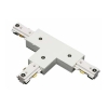 H System Single Circuit Track Lighting T-Shaped Connector Reverse Polarity 50091L White
