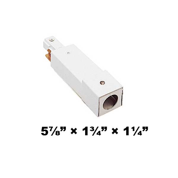 WAC Lighting J2 Series Two Circuit Live End BX Connector J2-BXLE WAC, Lighting, Live End, BX Connector, BX,  Track Connector, WAC Two Circuit, WAC Lighting,  J2 System,120V, J2-BXLE