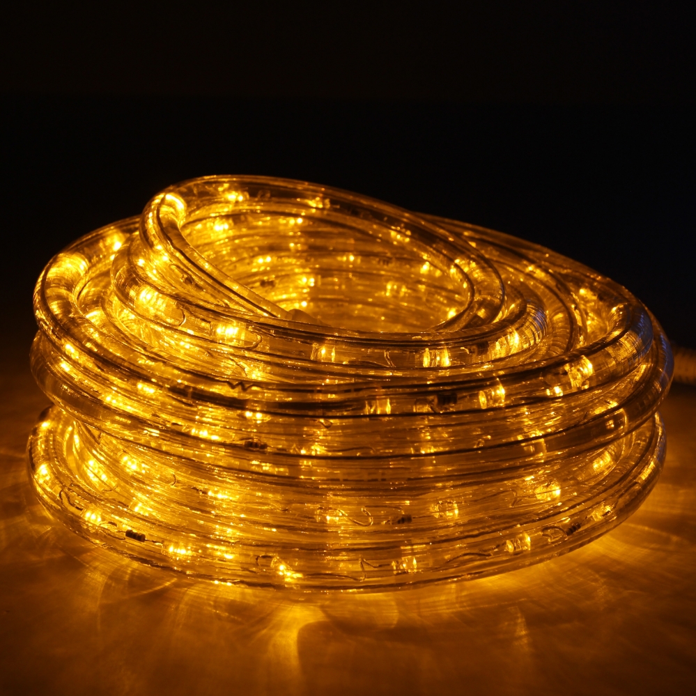 Led Rope Yellow Yellow LED Rope Lights 24FT RLWL-24-YELLOW - Direct-Lighting.com